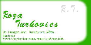 roza turkovics business card